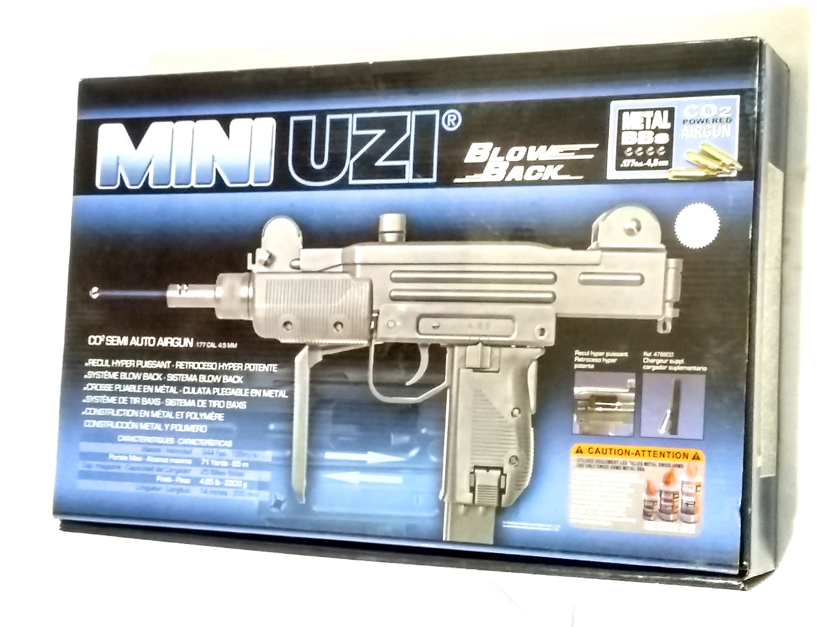 MINI UZI CO2 BLOWBACK METAL BB GUN (4.5mm)